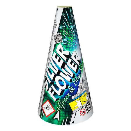 Silver Flower + Green & Blue Stars JF93  F2  40/1